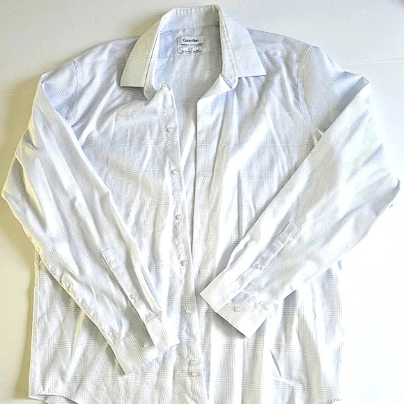 CALVIN Klein Slim Fit Performance Striped Button Down Shirt - Picture 1 of 5